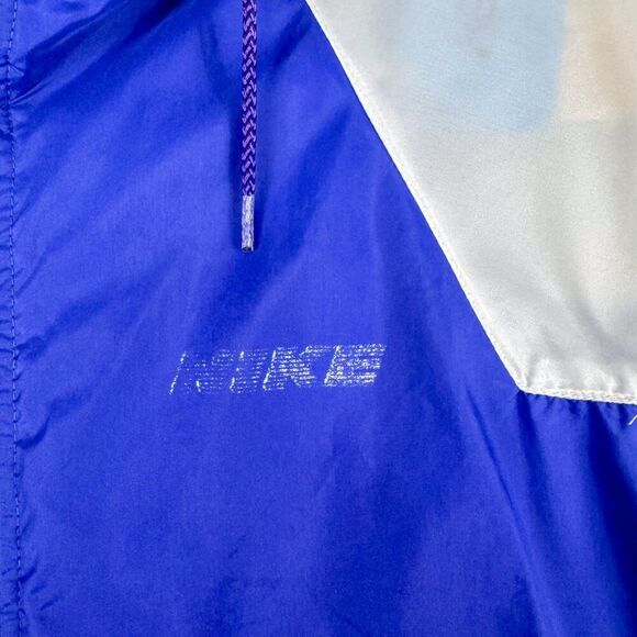 VTG Nike Jacket Mens Large Blue White Windbreaker White Tag 90s Y2K Streetwear - Picture 3 of 13